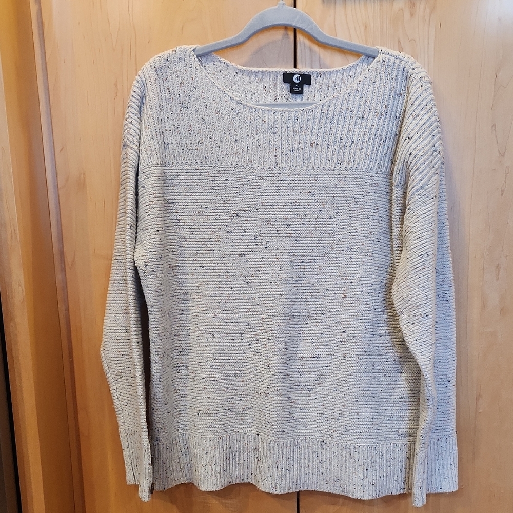 Chic Cream Knit Sweater Size XL